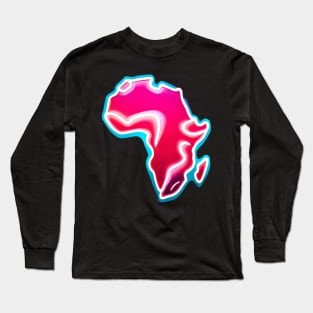 Pink Alkebulan Africa Long Sleeve T-Shirt